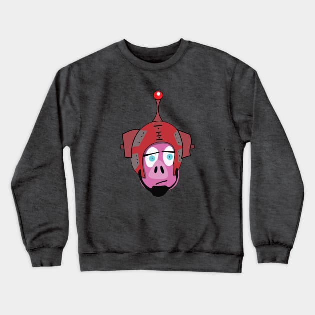 Space Ranger Pig Crewneck Sweatshirt by ByersArtLab